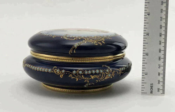 Antique c1890 Tressemanes & Vogt French Limoges Porcelain Dresser/Vanity Box
