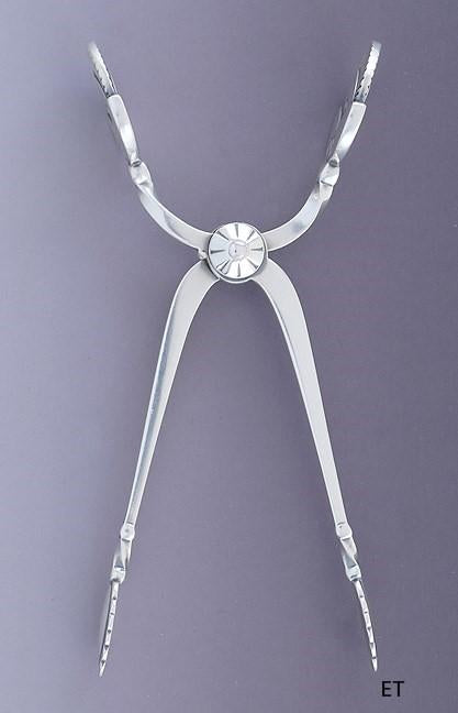 Nice Pair Georg Jensen Sterling Silver Cactus Sugar Tongs / Nips