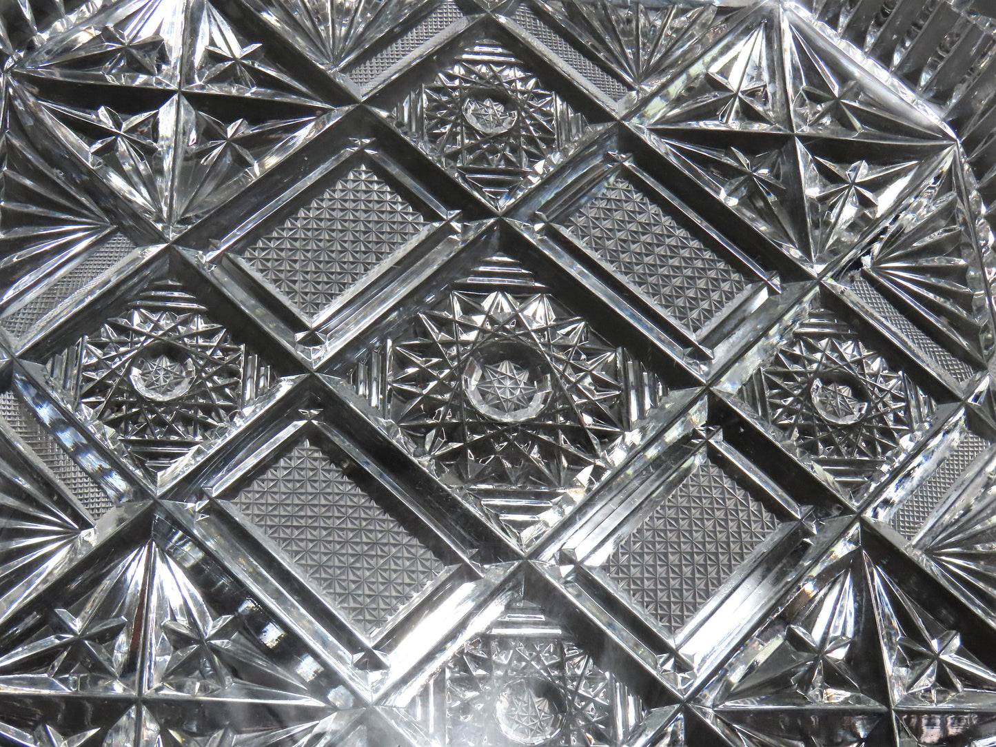 Excellent c1900 American Brilliant Period Cut Glass Octagonal Serving Tray