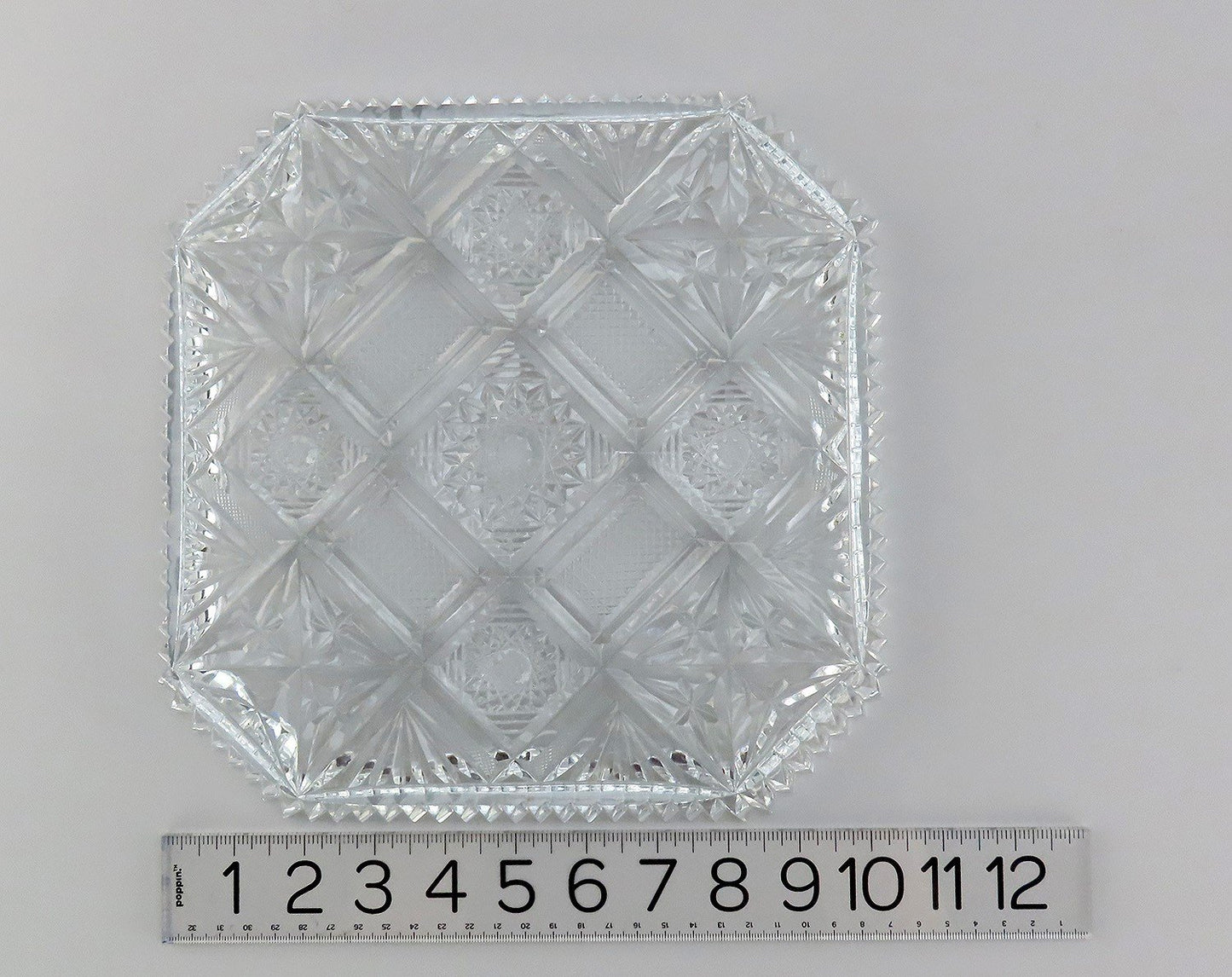 Excellent c1900 American Brilliant Period Cut Glass Octagonal Serving Tray