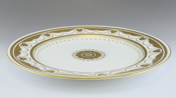 12 Antique 1920s Royal Doulton Porcelain Fine China Gold Gilded Dinner Plates