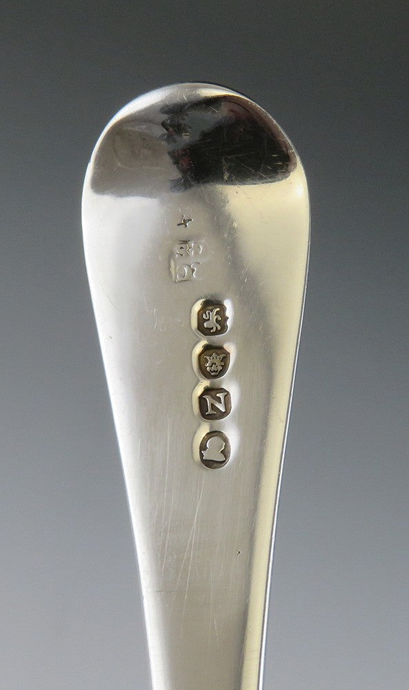 Antique 1808 English Georgian Sterling Silver Gold Fruit Bowl Serving Spoon 8.5"