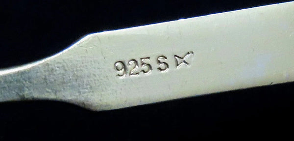 12 Norwegian Gold Wash Sterling Silver T Marthinsen Enamel Demitasse Spoons