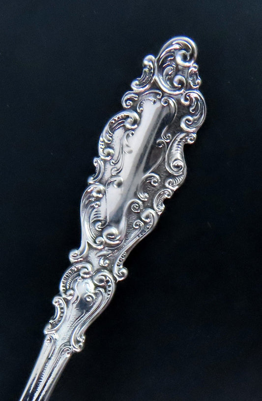 Beautiful Gorham Luxembourg Sterling Silver Pierced Bon Bon Nut Spoon No Mono