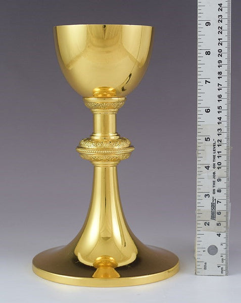 Handsome International Sterling Silver Gold Washed Communion Chalice & Patten