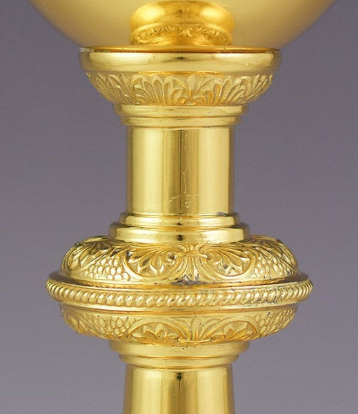 Handsome International Sterling Silver Gold Washed Communion Chalice & Patten