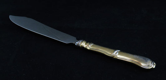 Neat c1855 Russian Gilt Silver Cake or Ice Cream Server K.F. Malcz Warsaw
