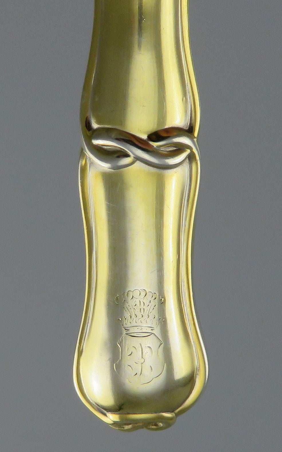 Neat c1855 Russian Gilt Silver Cake or Ice Cream Server K.F. Malcz Warsaw