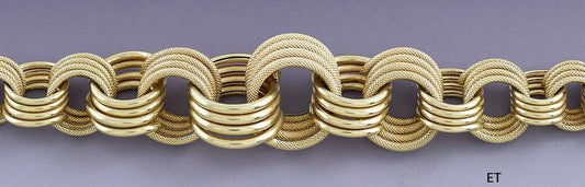 Fabulous Quality Italian 14K Yellow Gold Graduated Link Necklace