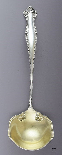 Fantastic Towle Gold Sterling Silver Canterbury Punch Soup Ladle 10 1/2" NO MONO