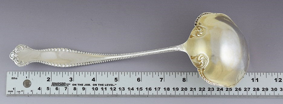 Fantastic Towle Gold Sterling Silver Canterbury Punch Soup Ladle 10 1/2" NO MONO