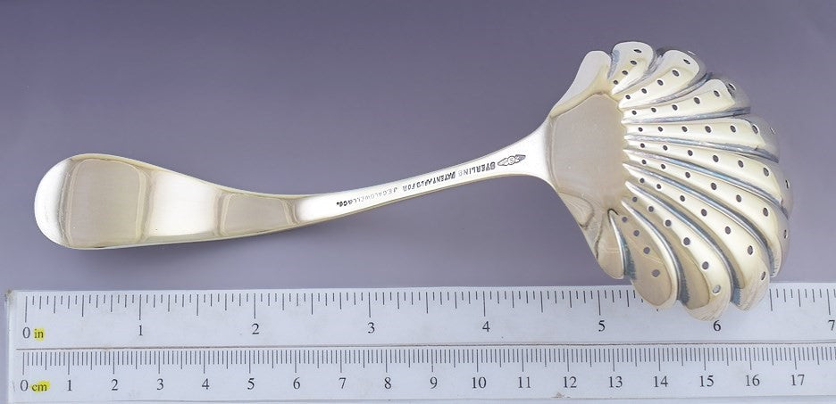 Superb Shiebler Sterling Silver Napoleon Pierced Berry or Sauce Ladle D Mono
