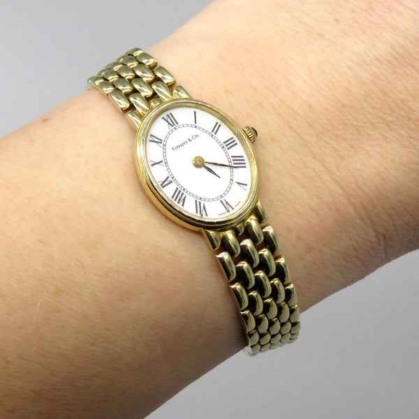 Fabulous Tiffany & Company 14K Yellow Gold Roman Numeral Quartz Wristwatch