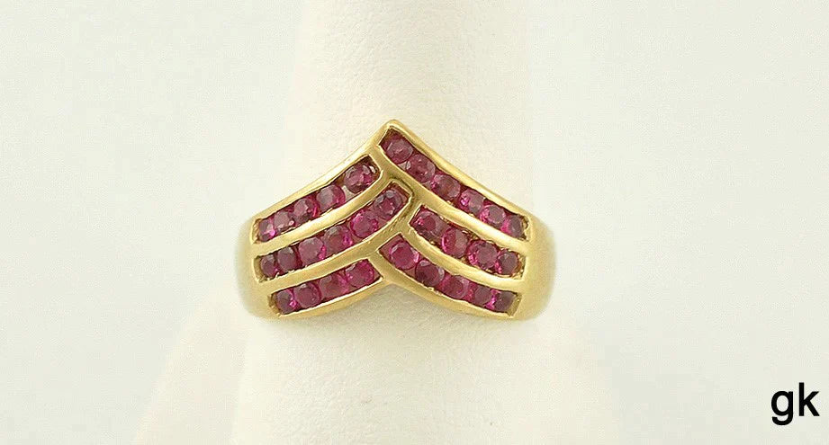 Beautiful 14K Yellow Gold 1 Ct Genuine Ruby Ring Size 6.25