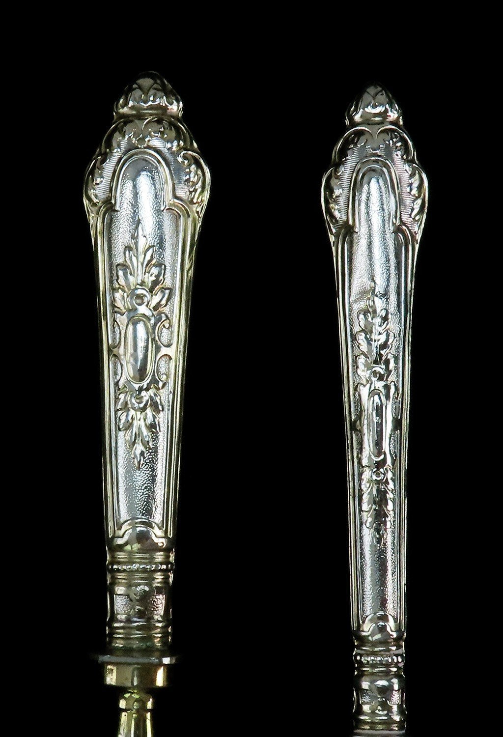 Beautiful Set 4 Silver Handled Servers Turn of the Century w/ Original Box