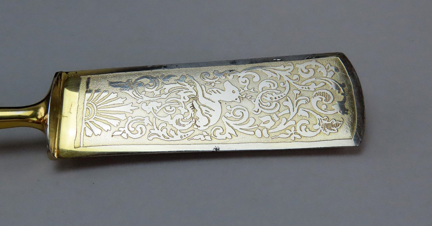 Beautiful Set 4 Silver Handled Servers Turn of the Century w/ Original Box
