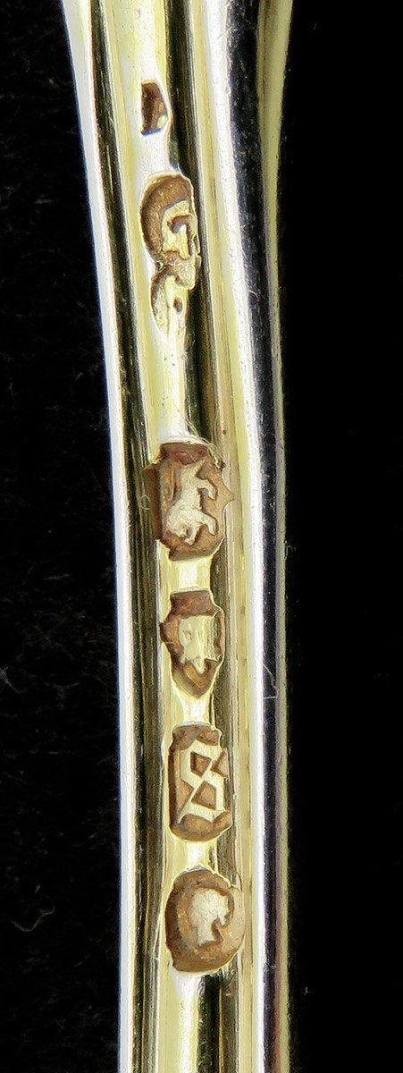 Stunning English Sterling Silver Gilded Spoon Greco-Roman Figures 1873