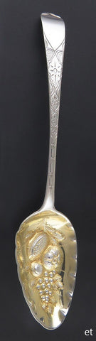 Antique 1798 English Sterling Silver Peter & Ann Bateman Fruit Serving Spoon