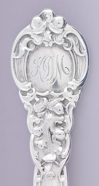 4 Gorham Gold Sterling Silver Royal Oak 1902 Dessert Fruit Spoons 5 1/2"