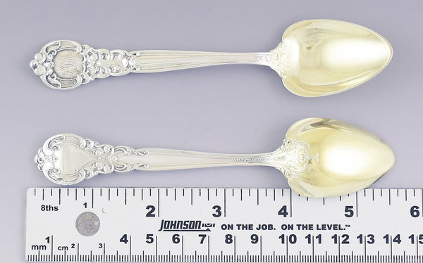 4 Gorham Gold Sterling Silver Royal Oak 1902 Dessert Fruit Spoons 5 1/2"
