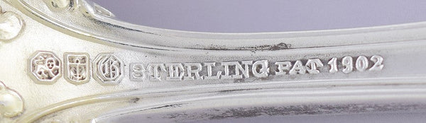 4 Gorham Gold Sterling Silver Royal Oak 1902 Dessert Fruit Spoons 5 1/2"