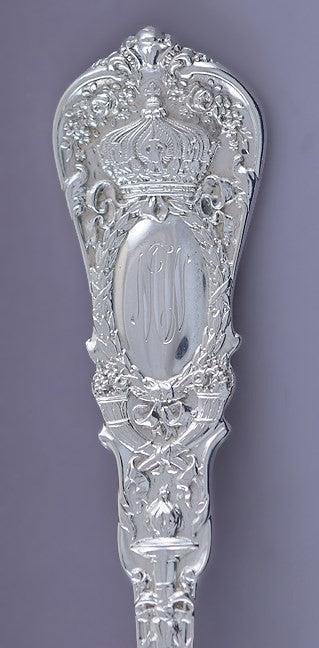 Fine set 4 Durgin Sterling Silver Empire Ice Cream Forks / Sporks