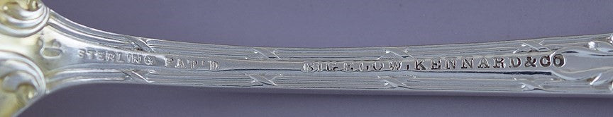 Fine set 4 Durgin Sterling Silver Empire Ice Cream Forks / Sporks