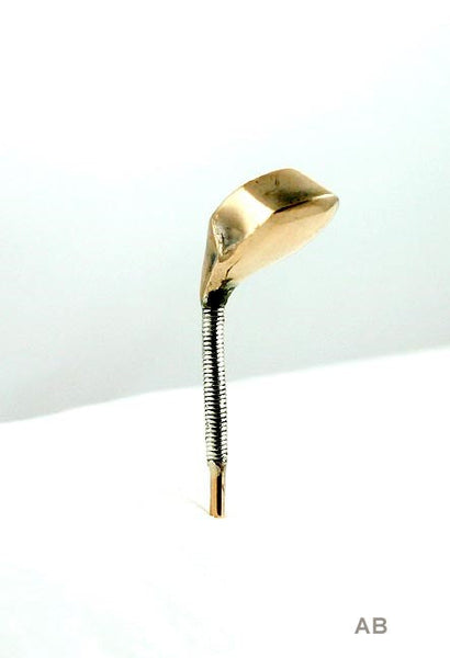Realistic 14K Rose Gold Golf Club Driver Stick Pin Vintage