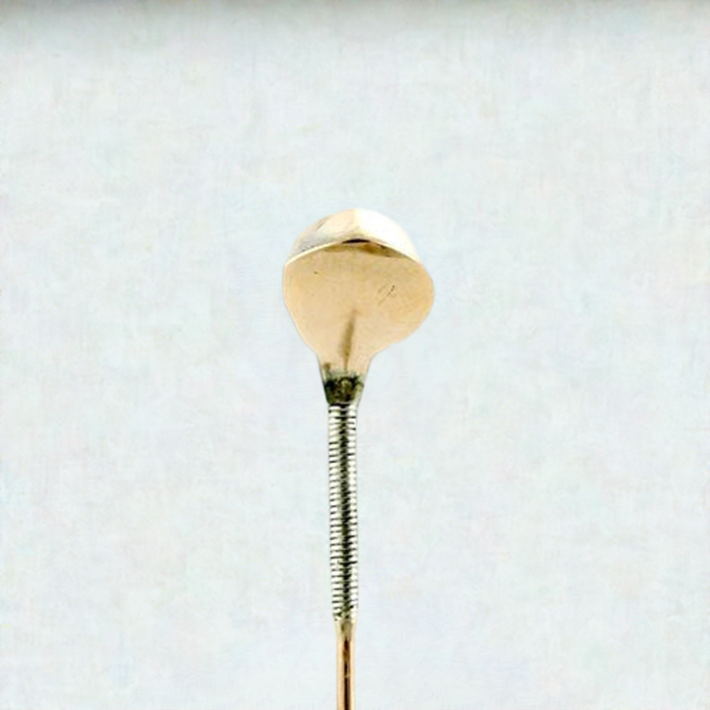 Realistic 14K Rose Gold Golf Club Driver Stick Pin Vintage