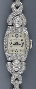 Hamilton Platinum 14k Gold Platinum & Diamond Ladies’ Wristwatch