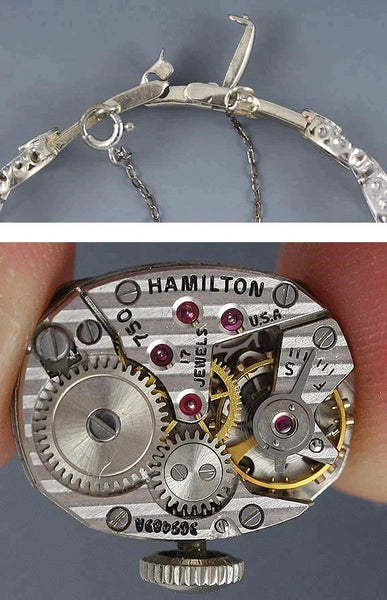 Hamilton Platinum 14k Gold Platinum & Diamond Ladies’ Wristwatch
