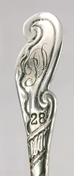 4 Unique Gorham Flower Floral Sterling Silver Salt Spoons