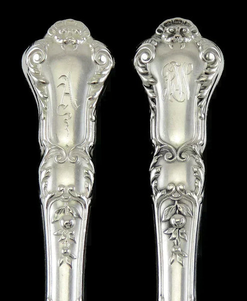 6 Antique Sterling Silver Gorham Baronial 1898 Orange/Citrus Knives 7 3/8"