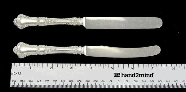 6 Antique Sterling Silver Gorham Baronial 1898 Orange/Citrus Knives 7 3/8"