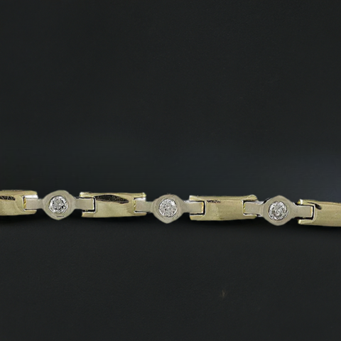 Lovely 14k Gold Brilliant Cut ~.50ct Diamond Bracelet Modern