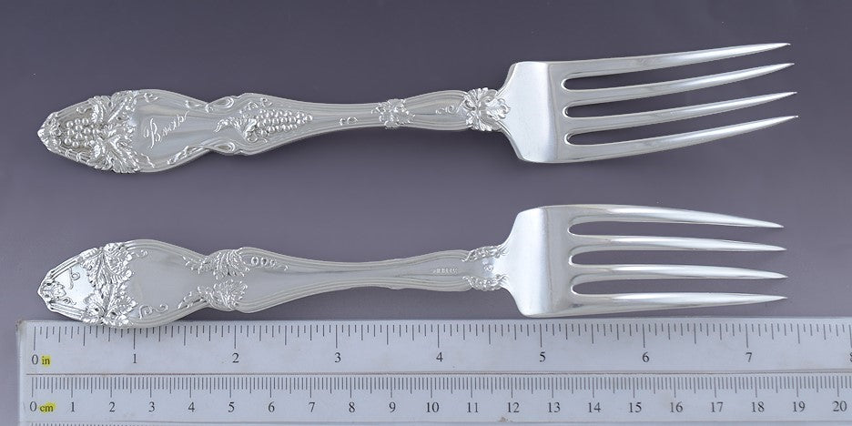 3 Fine International Cloeta c1905 Sterling Silver Dinner Forks