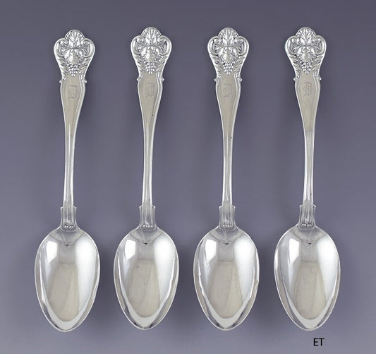 Fab set 4 Durgin Sterling Silver New Vintage Teaspoons Coffee Spoons D Mono