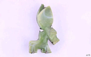 Endearing Vintage Sterling Silver and Green Stone Donkey/Burro Pin from Mexico