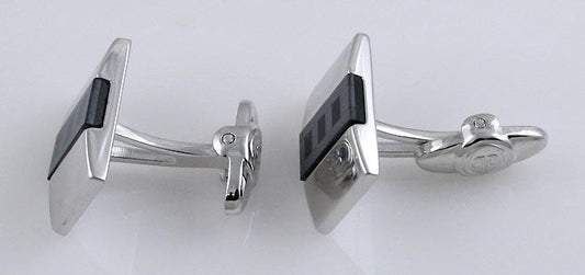 Sterling Silver Hematite Onyx Dolan Bullock Cufflinks