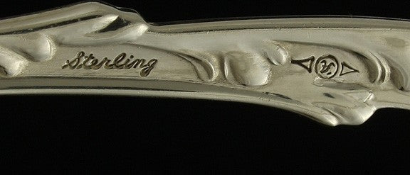 2pc Vintage Amston Gladstone Sterling Silver Salad Spoon Fork Serving Set