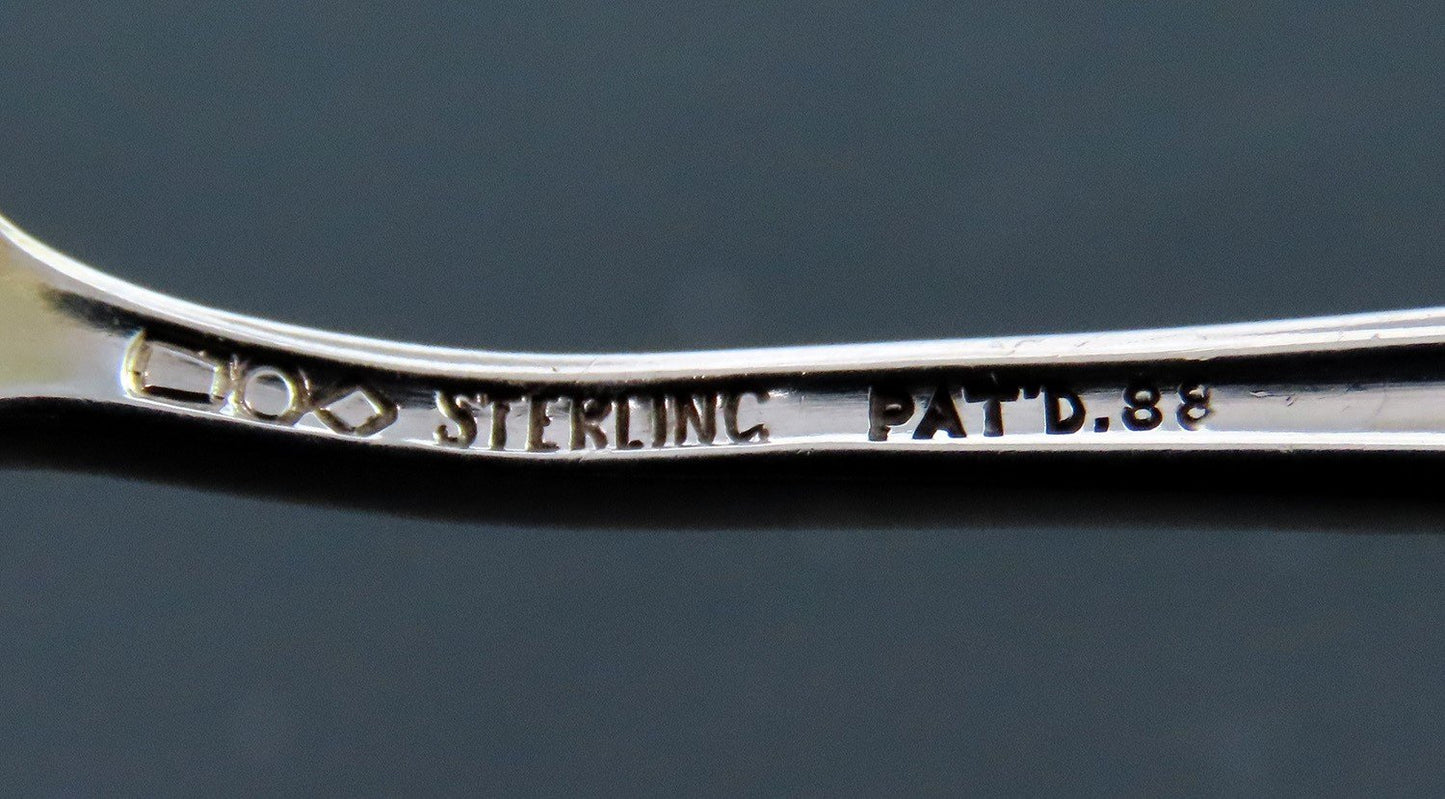 Elegant Dominick Haff Rococo Sterling Silver Bon Bon Nut Spoon 4 1/4 Inches