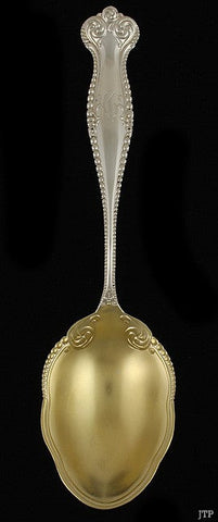 Fine Towle Canterbury Gold Wash Sterling Silver Berry Salad Serving Spoon