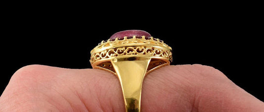 Stunning Sterling Silver Ring w/ Ruby and Red Citrine Stones Sz 8 1/4