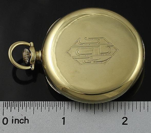 1920s Hamilton 916 Art Deco 14k Gold 17 Jewel Pocket Watch