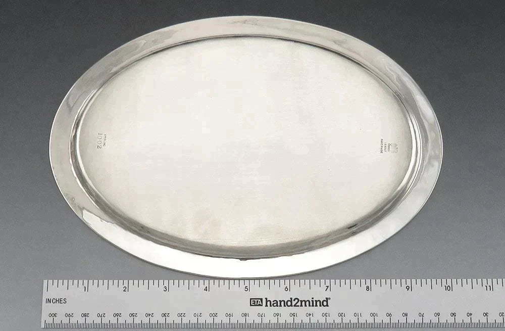 Vintage Arts & Crafts Hand Hammered Sterling Silver Lebolt Sugar Creamer Tray