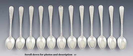 Fab Set 12 Sterling Silver Aesthetic Spoons Dominick & Haff c1880s