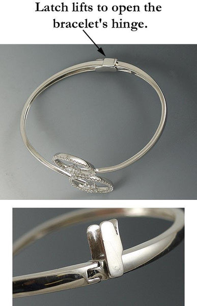 Superb 18k White Gold Brilliant Diamond Floral Bracelet