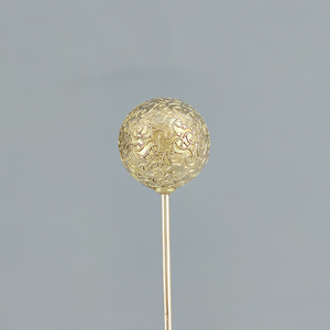 Victorian 14K Yellow Gold Etruscan Revival Hat Pin 19th Century