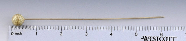 Victorian 14K Yellow Gold Etruscan Revival Hat Pin 19th Century