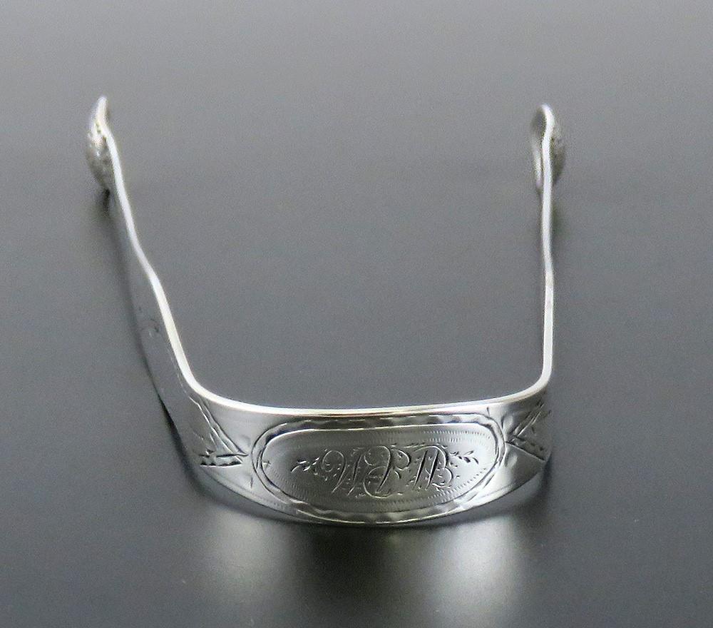 Antique 18th Century English Georgian Sterling Silver Hester Bateman Acorn Tongs